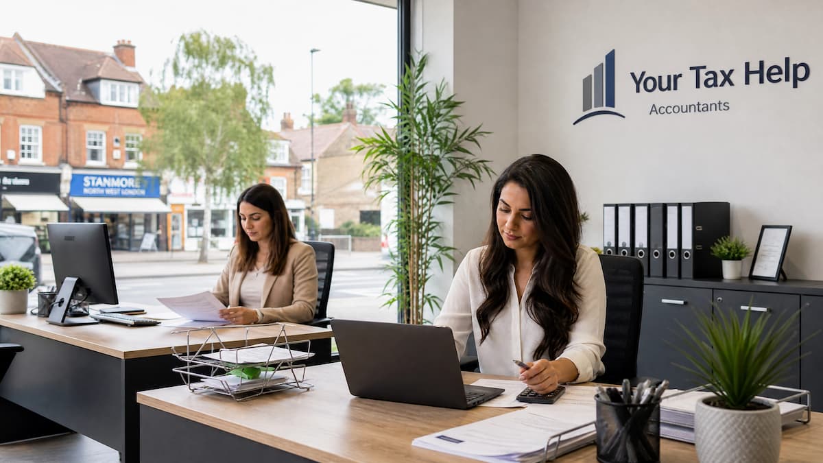 Working at Your Tax Help Accountants office, Stanmore HA7